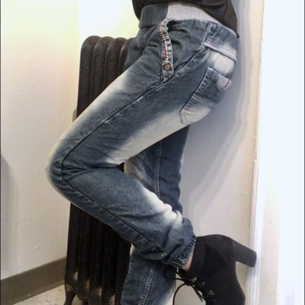 Slimming double thick men’s skater jeans